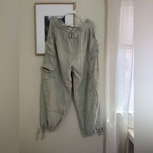 Women's Casual Drawstring Pants - Green